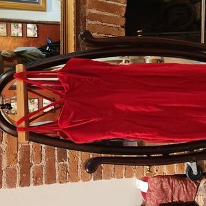 Guess 1990s 90s vintage red velvet cocktail holiday prom wiggle dress Sz 3 Y2K